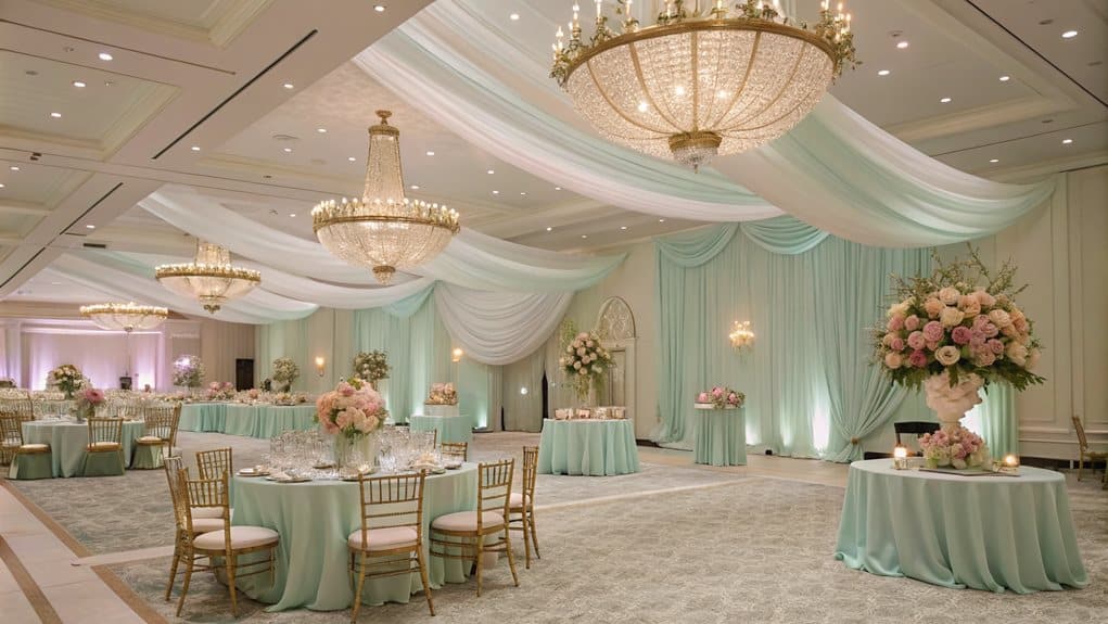 chic pastel tones festive reception