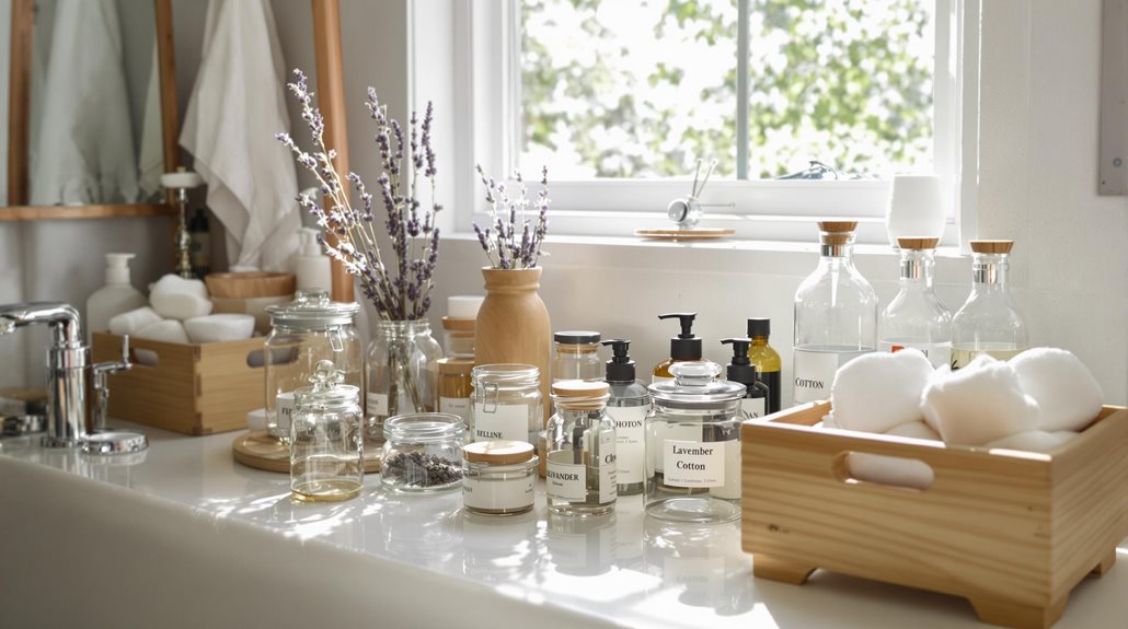 organizing clean beauty storage